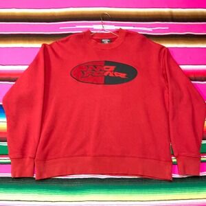 VTG No Fear Sweatshirt Men's XL Red Spellout Logo Pullover Sweater Skater Y2K